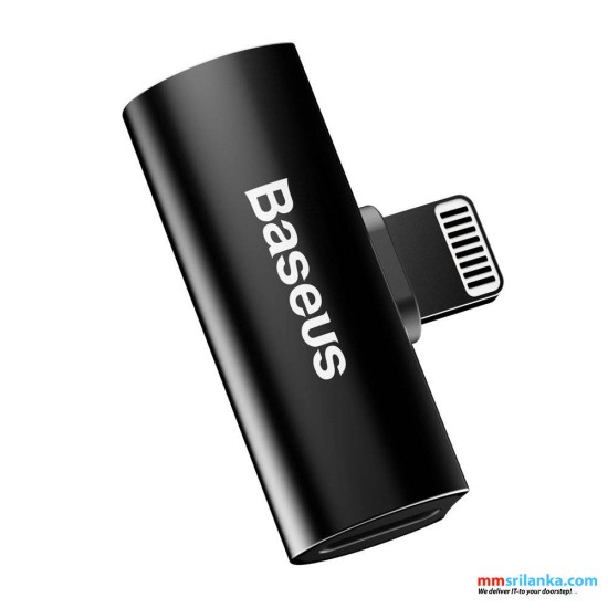 Baseus L46 iP Male to Dual iP Female Adapter Black